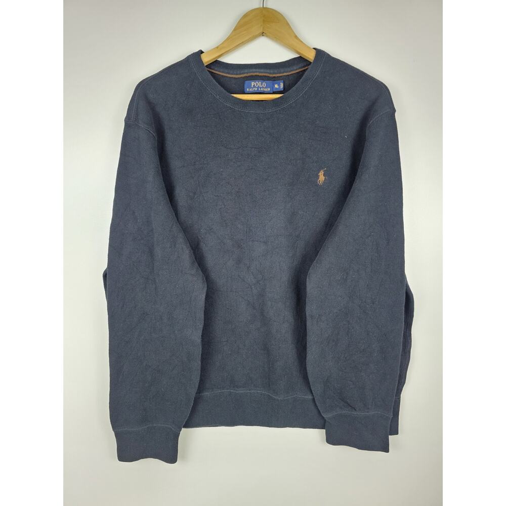 Polo Ralph Lauren 100% Wool Crew Neck Sweater Chunky Gray Men's Sz XL